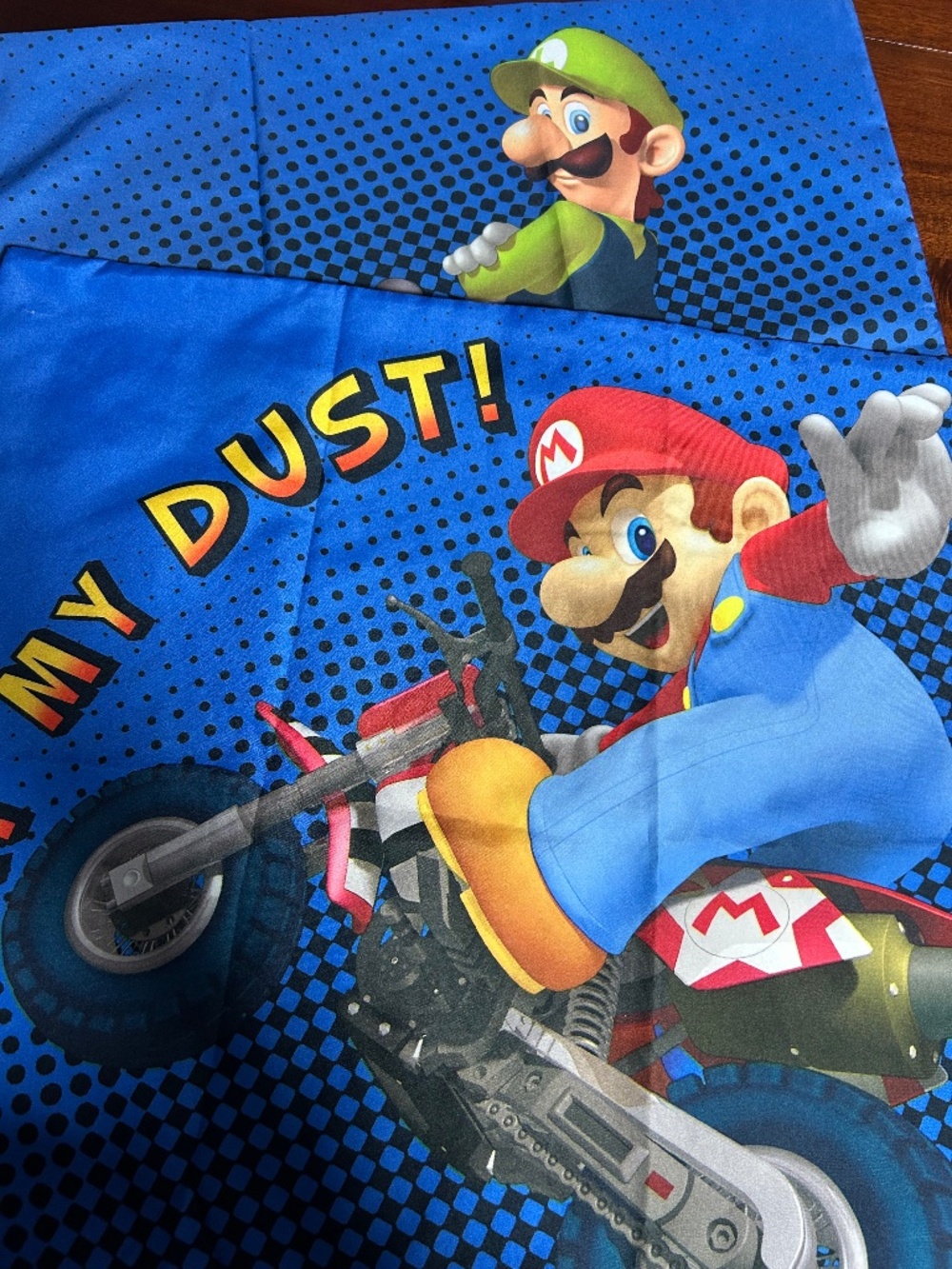 Nintendo Mario Kart Reversible Pillowcase Set of 2 - Mario & Luigi Eat My Dust